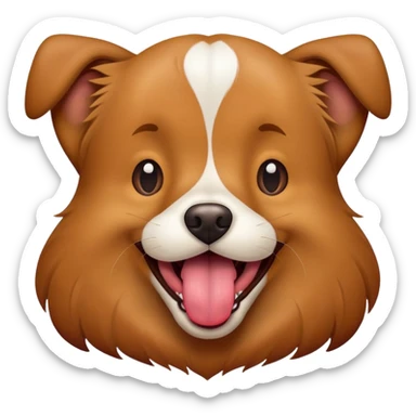 Dog sticking out tounge sticker