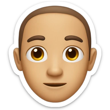 chico de ojos marrones, morocho, con pelo corto sticker