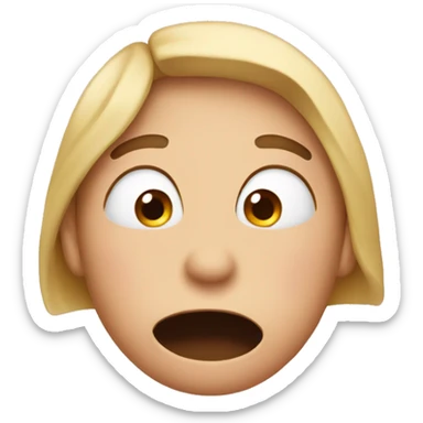 Blushing and covering mouth sticker