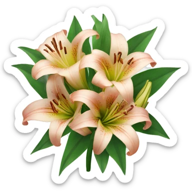 bouquet of lilies  sticker