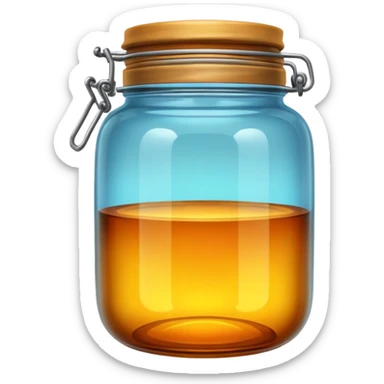 Amber jar sticker