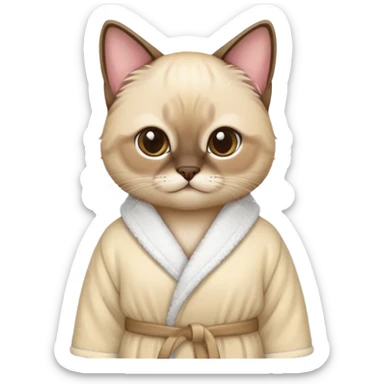 siamese cat with bathrope sticker