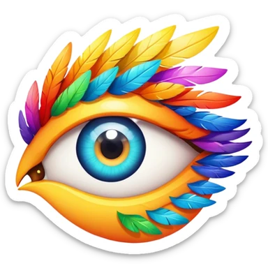 eye with six wings sticker