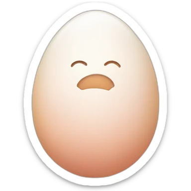 blushed egg in twemoji style sticker