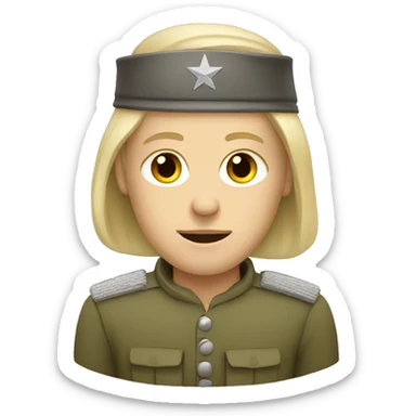 A white blonde Russian soldier. sticker