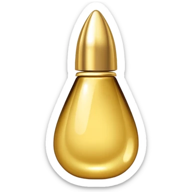 Gold drop of nail polish   sticker