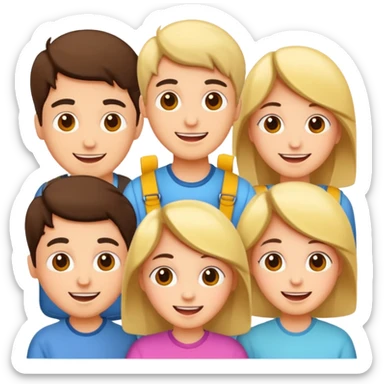 Quiz with happy people  sticker
