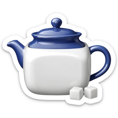 sugar bowl with sugar cubes sticker
