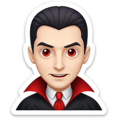cool Dracula modern and stylish, friendly, WhatsApp emoji style sticker