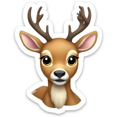 deer with a bow sticker