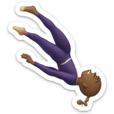 Gymnast doing a back flip sticker