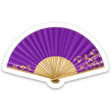 purple Japanese fan sticker