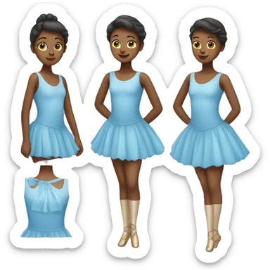 Ballet blue dress  sticker