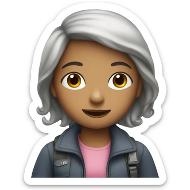 Girl in a plane sticker