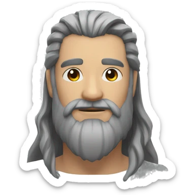 Valheim grey beard, receeding hairline sticker