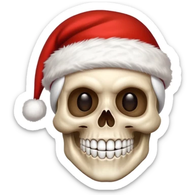 Skull ,MERRY CHRISTMAS sticker