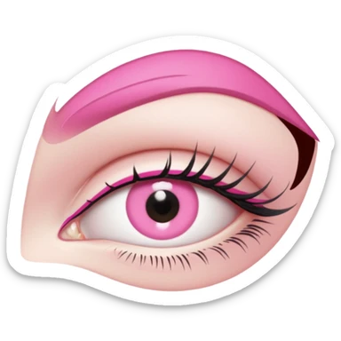 eye pink eyeliner sticker