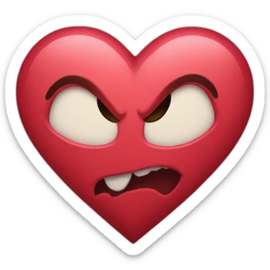 Heart emoji with scar on it sticker