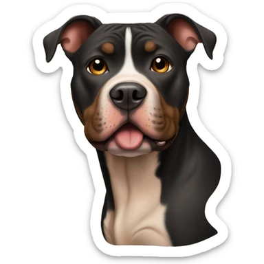 Black and Tan pitbull sticker