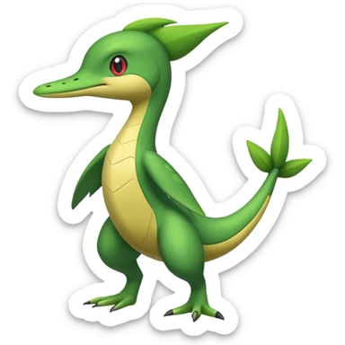 Sceptile-Snivy-hybrid-fusion (full body) sticker