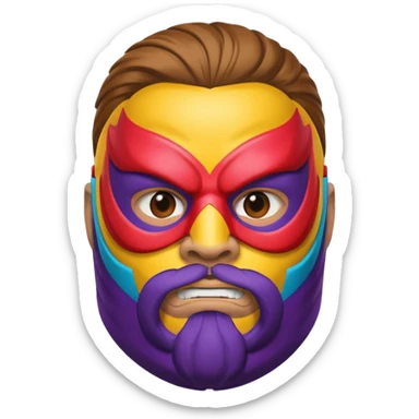 Luchador with beard sticker