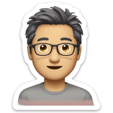 Keigo Takami with a pair of glasses sticker