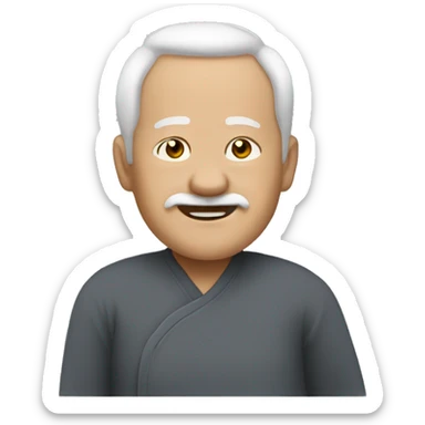 senior Tai chi sans barbe sticker