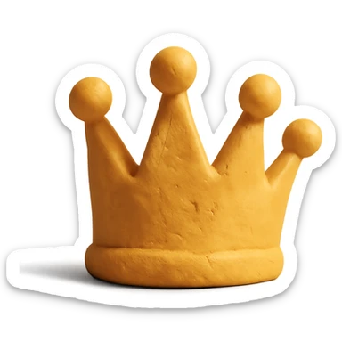 claymation style crown sticker