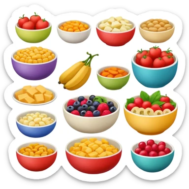Foods in Bowls sticker