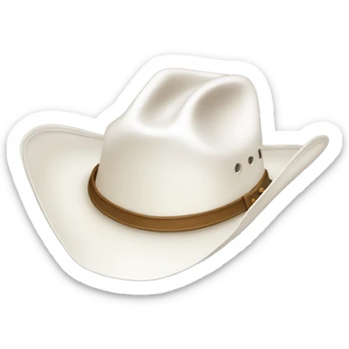 White straw cowboy hat sticker