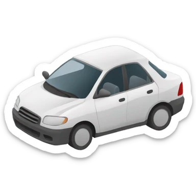 Une voiture accidentée sticker