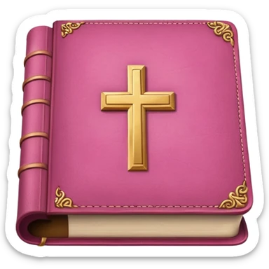 A pink bible sticker