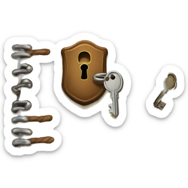 vintage diary with lock and key sticker