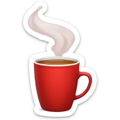red cup of tea sticker