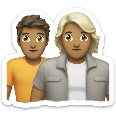 Dos personas besándose sticker