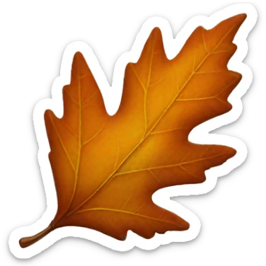 an autumn leaf sticker