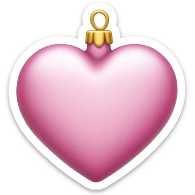 Pink Christmas Heart sticker