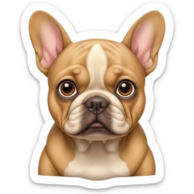 Create a cute french bulldog sticker