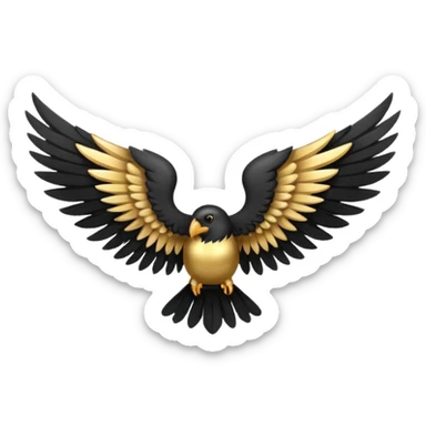 2 ailles noir un N au milieu sticker