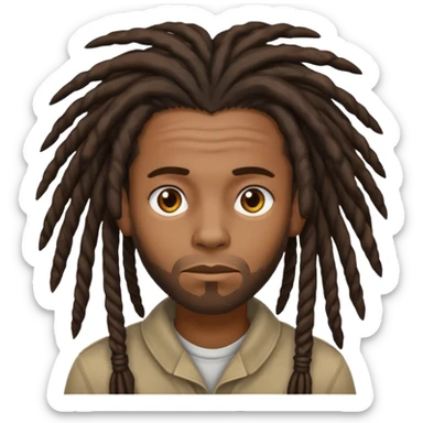 A black guy with dreads trying to keep a straight face  sticker