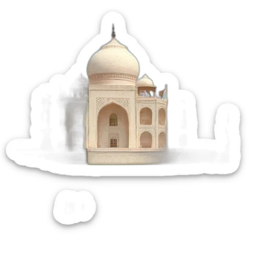 Taj Mahal covered in flowers sticker