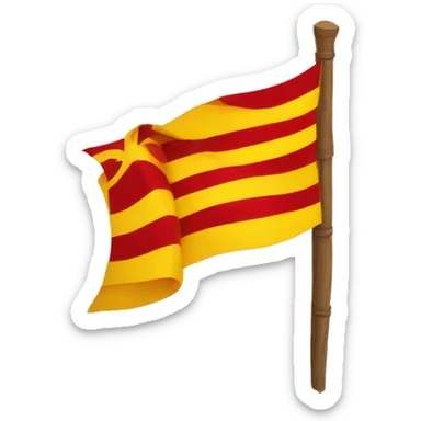 catalan flag (senyera) sticker
