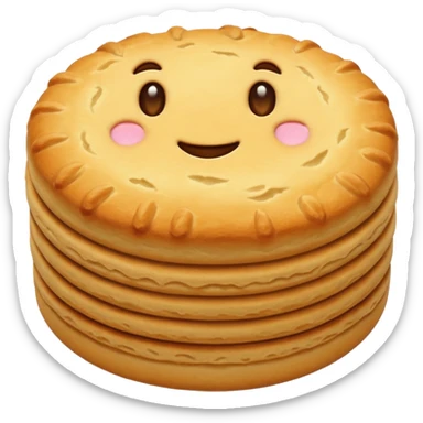 Biscuit rond sans visage sticker