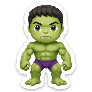 Super hero hulk kid sticker