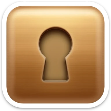 iPad black complex key hole lock screen icon bronze metallic with thin stripes sticker