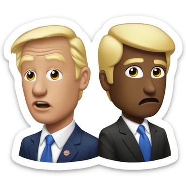 trump vs bien sticker