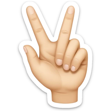 “Emoji-style hand making the letter ‘C’, with the index finger slightly curved. Clean, simple design, smooth shapes, neutral skin tone. White or transparent background, high resolution.” sticker