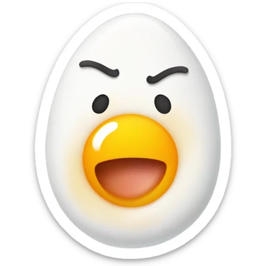 Fried egg with arms and leggs sticker
