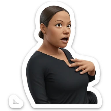 girl in black shirt sticker