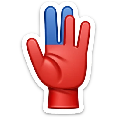 sports foam finger american football blue (#00A3E0) and red (#F9423A) sticker
